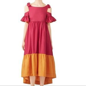 Pinko Aggie color block high low dress size 8